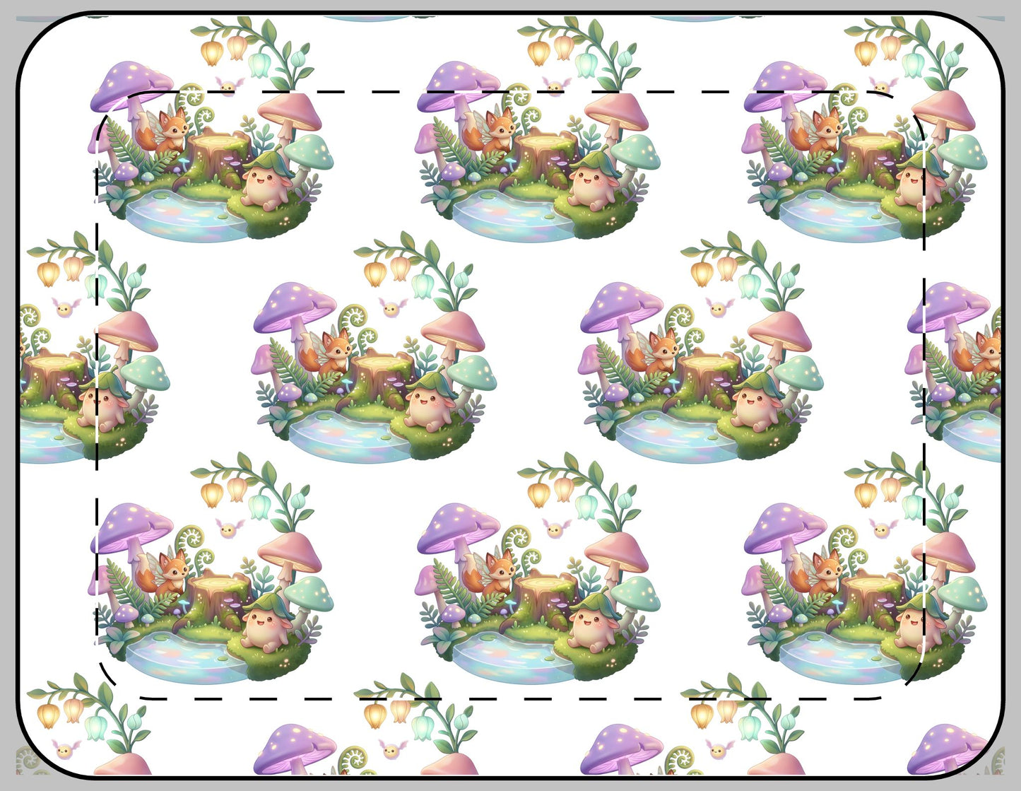 Whimsical Mushroom Garden Laptop Sleeve — Protective Floral Tech Case